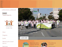 Tablet Screenshot of latinascontracancer.org